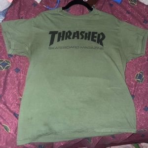 thrasher olive green shirt